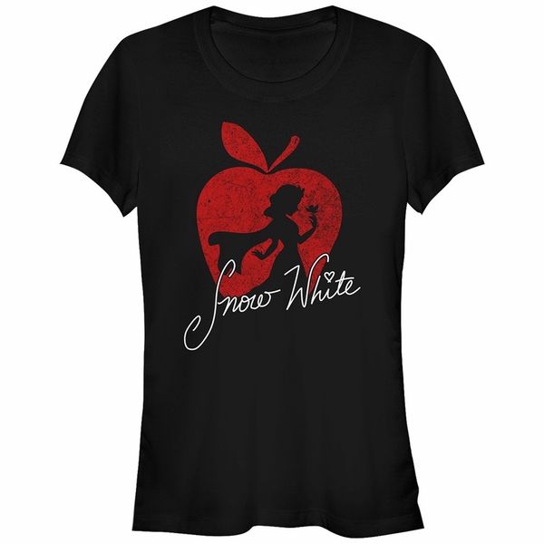 600x600 Snow White Apple Silhouette Juniors T Shirt