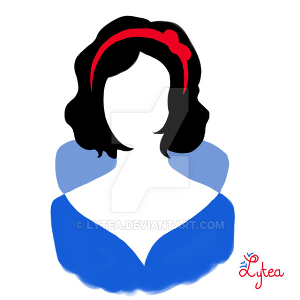 600x600 Snow White Silhouette By Lytea