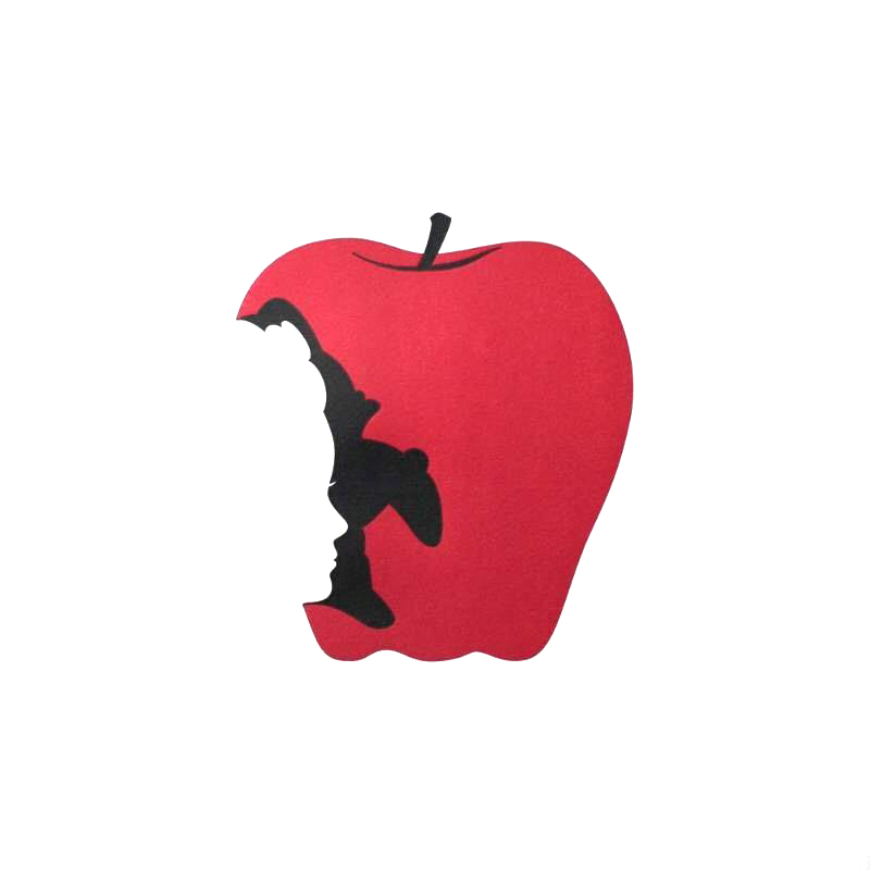 800x800 White Apple Silhouette