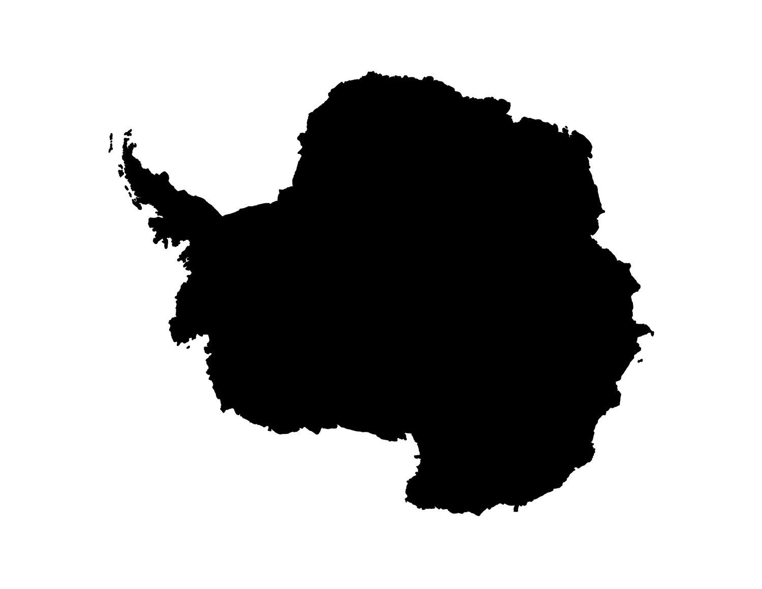 1500x1159 Blank Antarctica Map Printable