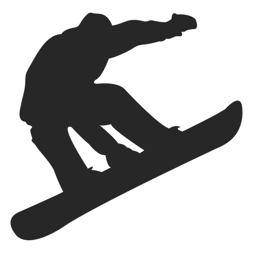512x512 Snowboard Jumping Silhouette