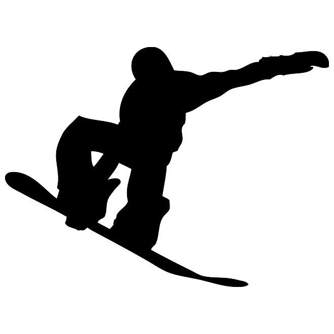 660x660 Snowboarder Vector Graphics Silhouette