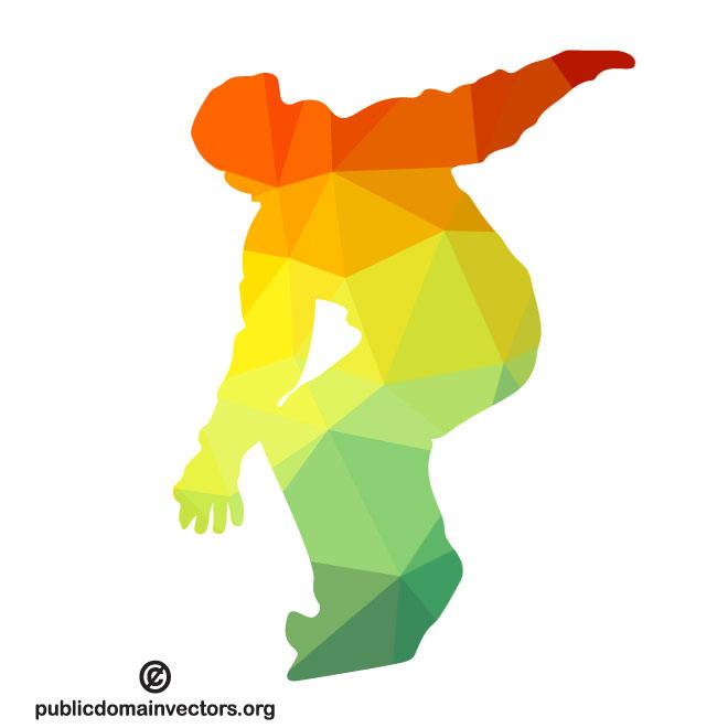 660x660 Snowboarder Silhouette