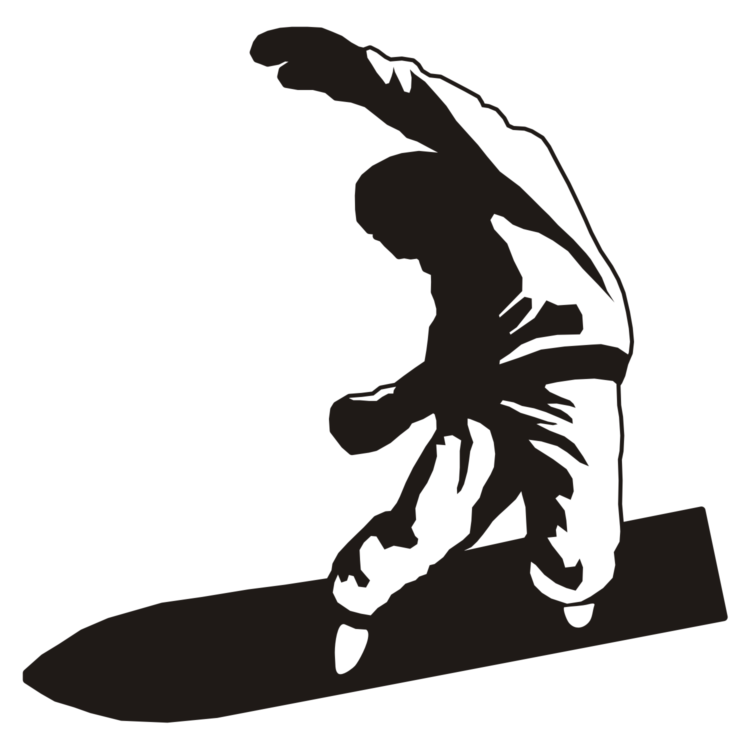 1500x1500 Vector For Free Use Snowboarder