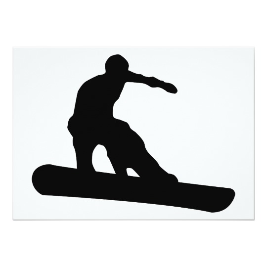 540x540 Snowboard Silhouette Card