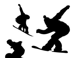 300x233 Snowboard Silhouettes Free Vectors Ui Download