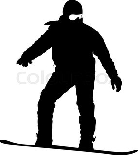 284x320 Snowboard Black Silhouette Collection