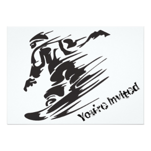 307x307 Snowboarding Birthday Cards Amp Invitations