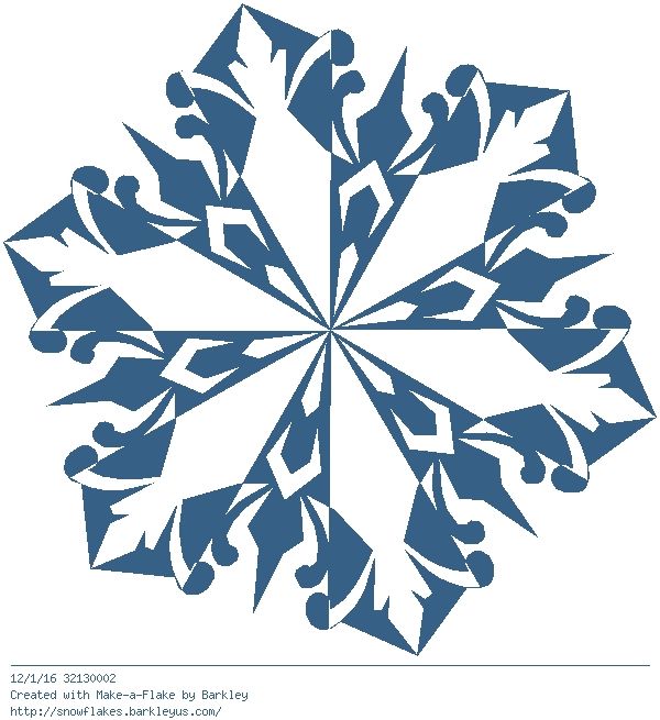 600x655 Make A Flake! Snowflakes