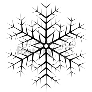 300x300 Royalty Free Black Vector Snowflake 383740 Vector Clip Art Image