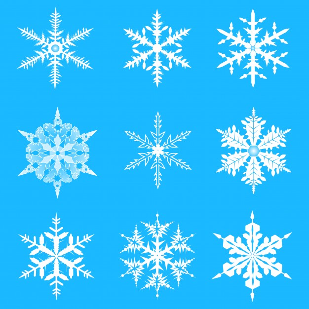 626x626 Vector Snowflakes Set. Elegant Snowflakes For Christmas And New
