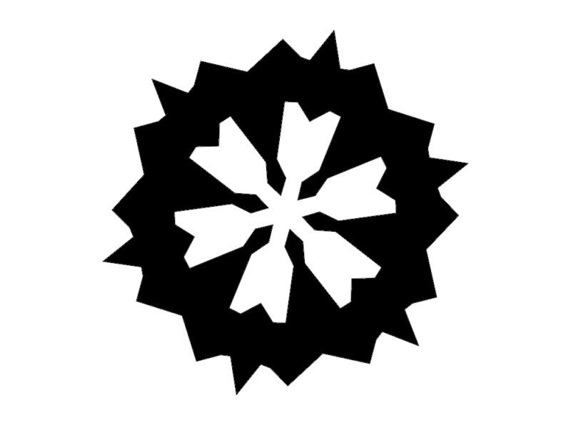 800x596 Snowflake Silhouette 3 Dxf File Free Download