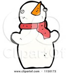 236x246 Cartoon Snowman Silhouette