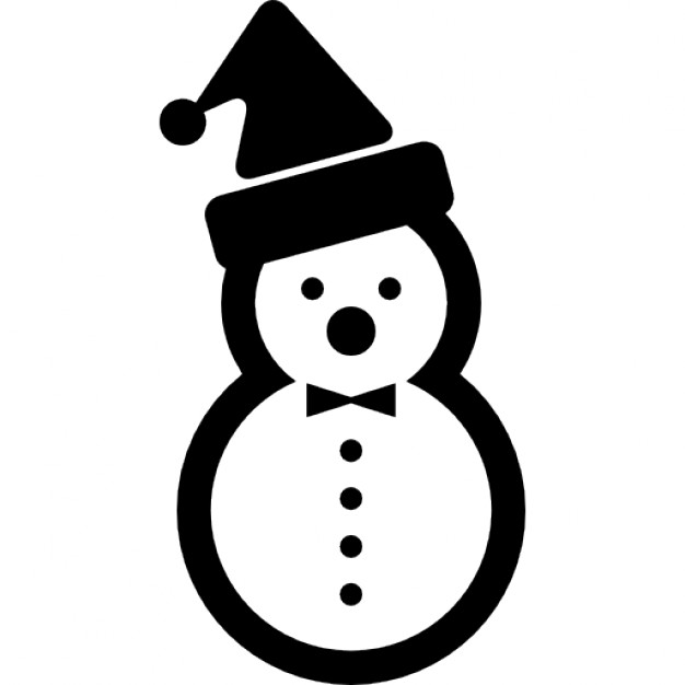 626x626 Snowman Of Two Balls Of Snow With A Christmas Bonnet Icons Free
