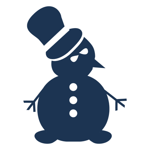512x512 Snowman Silhouette Icon 58