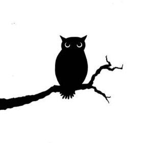 280x280 Small Owl (Found By Nelda) Draw Owl, Silhouette