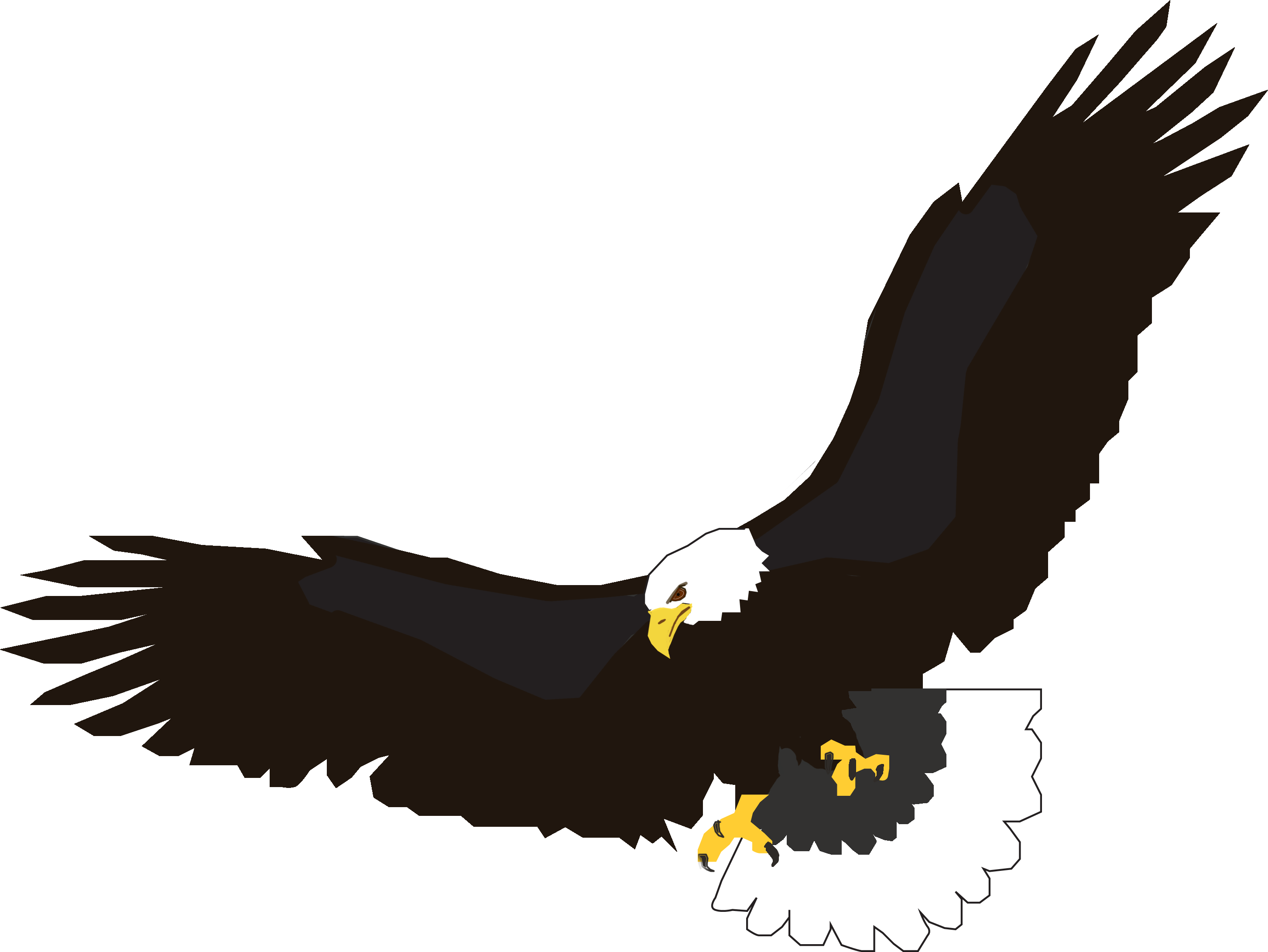 Soaring Eagle Silhouette at GetDrawings | Free download