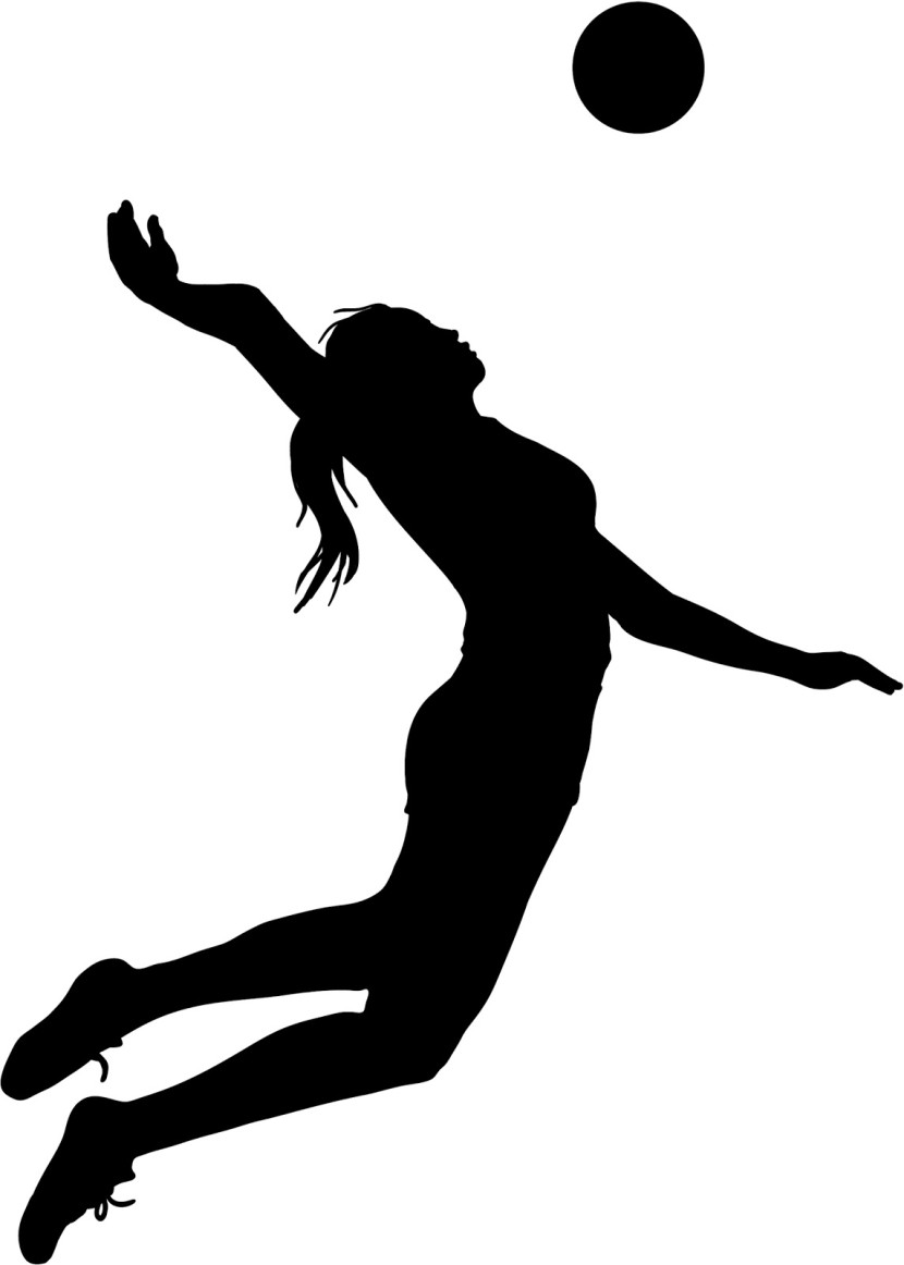 830x1162 Volleyball Girl Clipart Volleyball Spike Silhouette Clipart