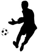 124x168 Soccer Goalie Diving For Ball Stock Vectors