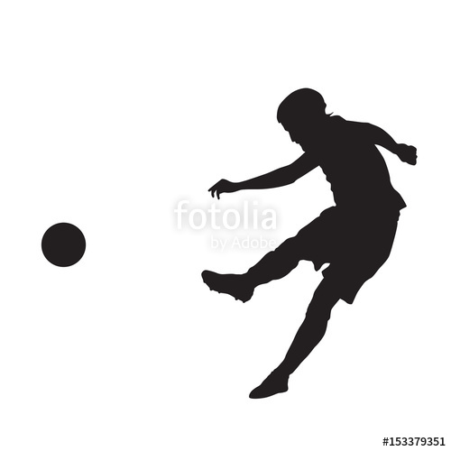 500x500 Soccer Goalie, Goalkeeper. Vector Silhouette Stock Image