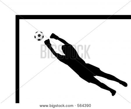 450x375 Soccer Goalie Silhouette Vector