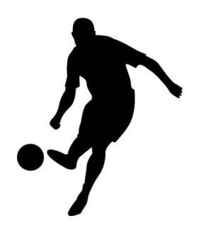 284x330 Soccer Player Silhouette 3 Decal Sticker