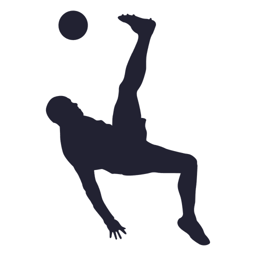 512x512 Soccer Player Kicking Silhouette 2