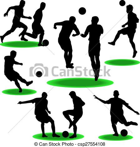 449x470 Soccer Player Silhouette Vector Vector Clipart