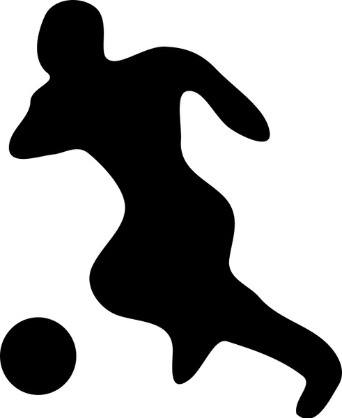 491x600 Soccer Player Silhouette Free Vector In Open Office Drawing Svg