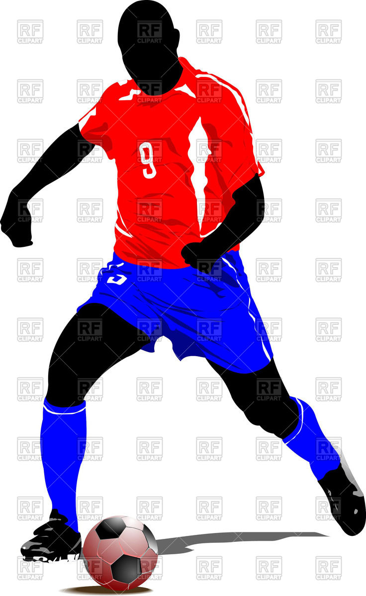736x1200 Soccer Player Silhouette Royalty Free Vector Clip Art Image