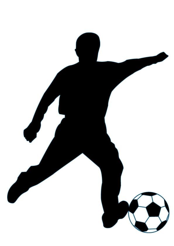 595x842 Soccer Silhouette