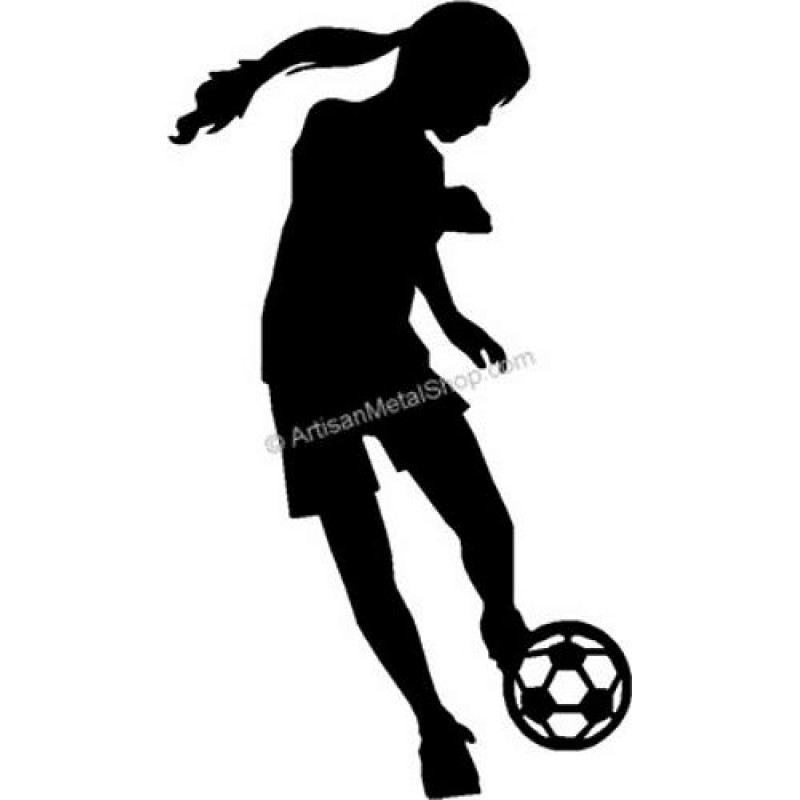 800x800 Soccer Girl Kicking A Soccer Ball Sport Wall Decor Art