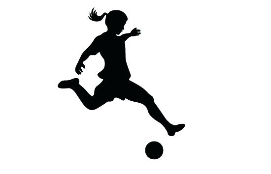550x354 Soccer Silhouette Football Player Dribbling Clip Art Playing