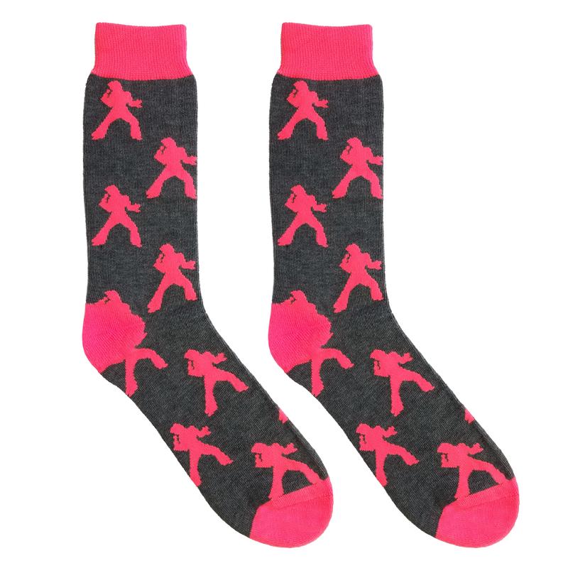 800x800 Repeat Elvis Silhouette Heather Crew Socks