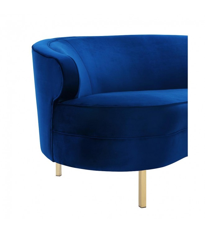 660x750 Velvet Curved Silhouette Sofa Gold Legs