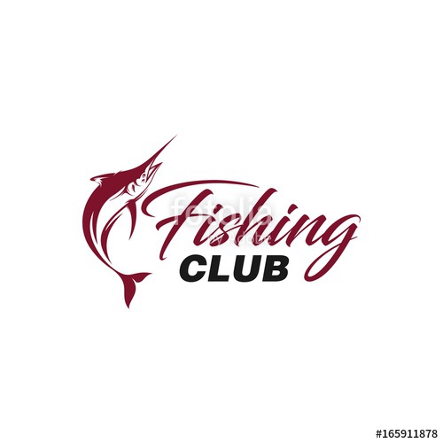 500x500 Fishing Logo Design Illustration Silhouette Stock Image