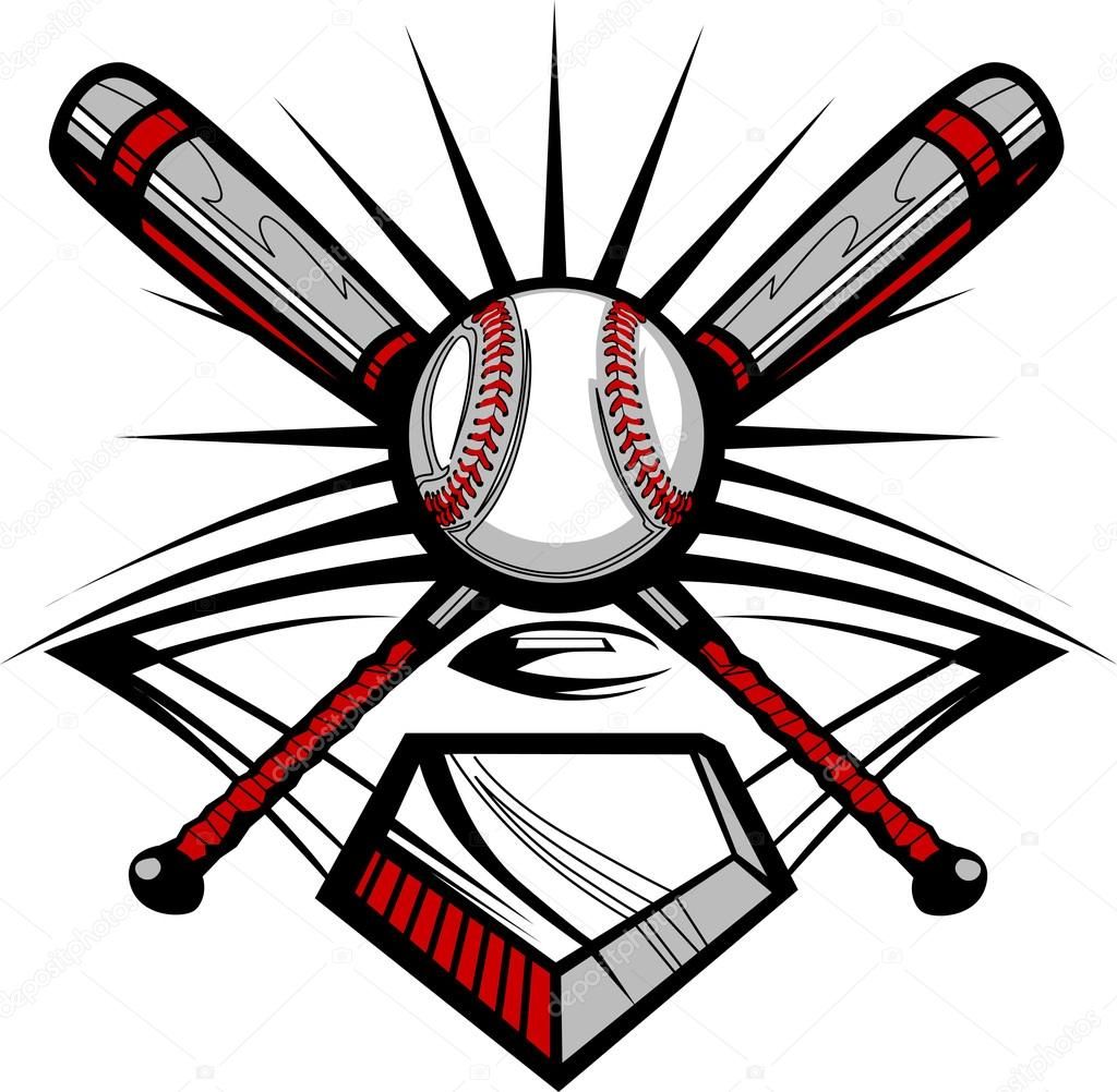 1024x1002 Download Royalty Free Vector Template Of A Softball Bats, Baseball
