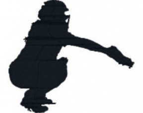 288x228 Softball Player Silhouette Clipart