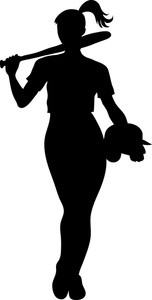 152x300 Softball Clipart Image
