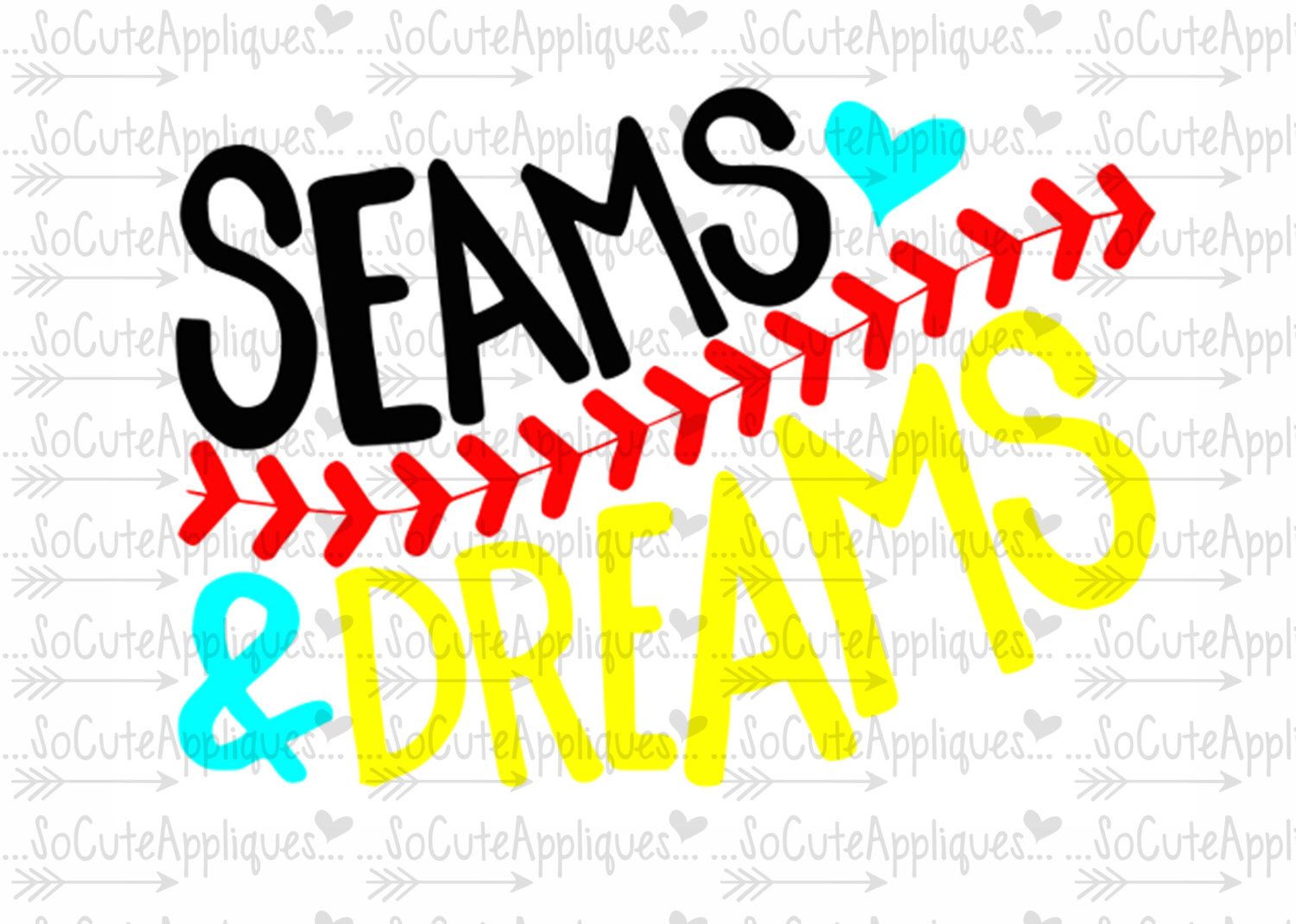 1500x1070 Svg, Dxf, Eps Cut File, Seams Amp Dreams, Baseball Sister Svg