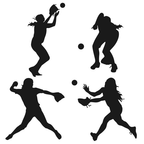 Softball Silhouette Vector at GetDrawings | Free download