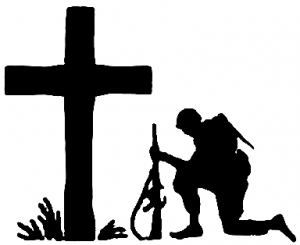 Soldier Kneeling At Cross Silhouette at GetDrawings | Free download