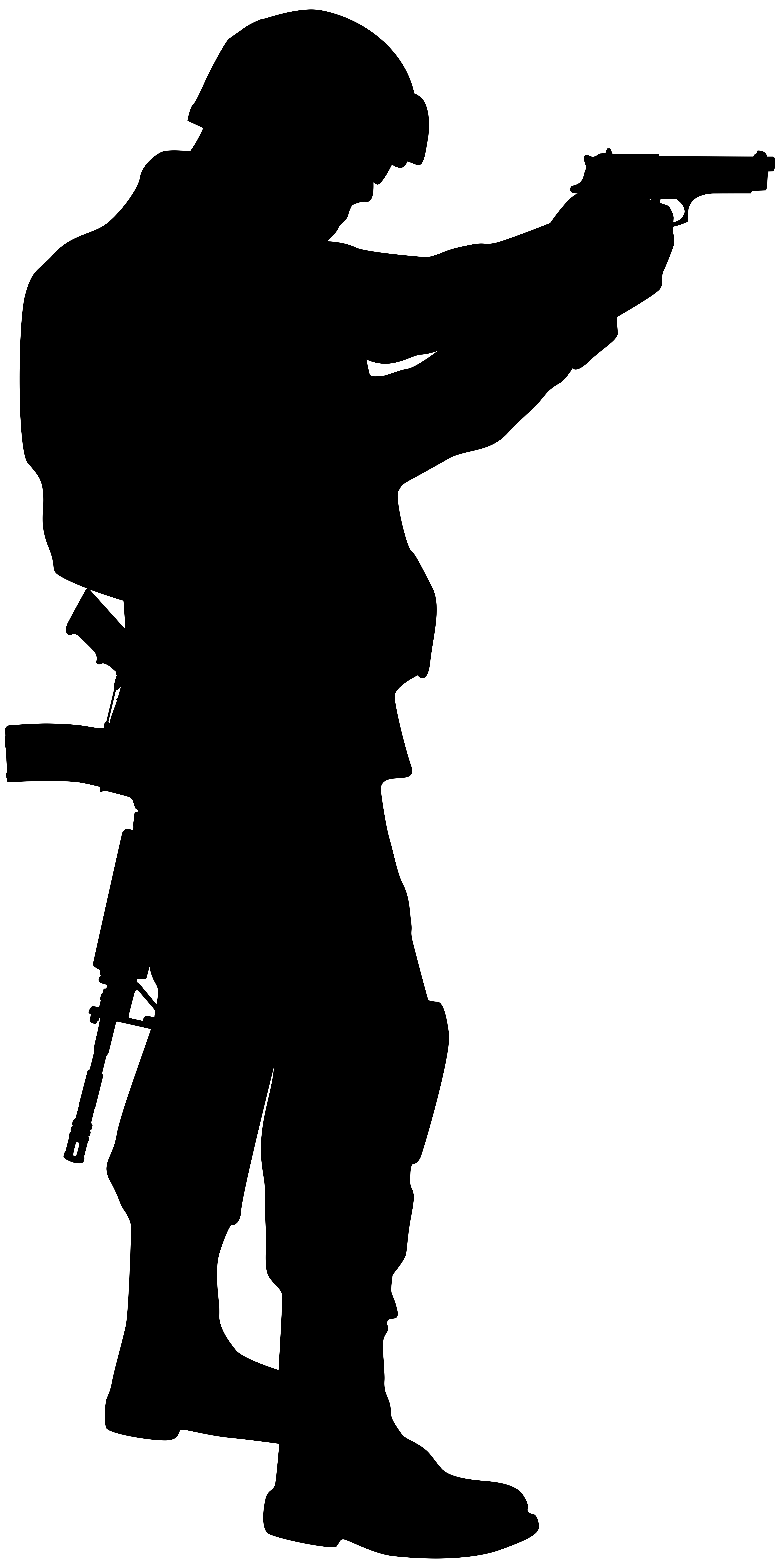 3981x8000 Silhouette Clipart Soldier