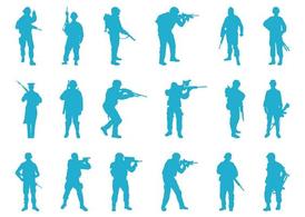 274x195 Soldiers Silhouettes, Clipart