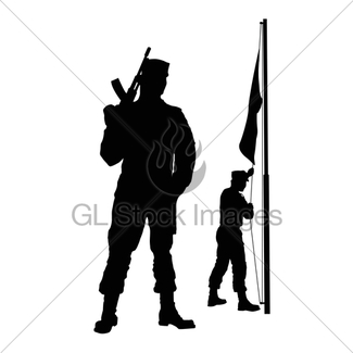 325x325 Soldier Silhouette Gl Stock Images