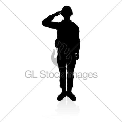 500x500 Soldier Silhouette Gl Stock Images