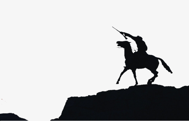 650x418 Horseback Soldier Silhouettes, Horse Riding, Soldier, Sketch Png