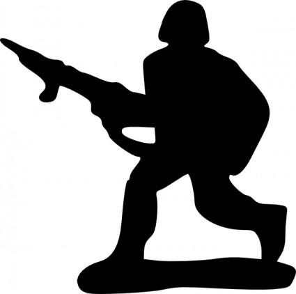Soldier Silhouette Saluting