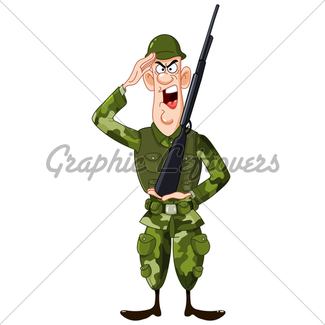 325x325 Soldier Saluting Emoticon Gl Stock Images