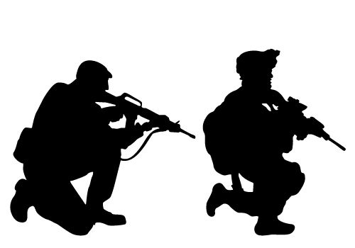500x350 Patriotic Soldier Silhouette Vector Download Soldier Silhouette